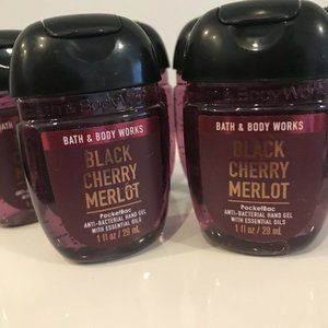 NEW 6-Pack Black Cherry Merlot PocketBac Sanitizer Bath & Body Works 1 oz Each
